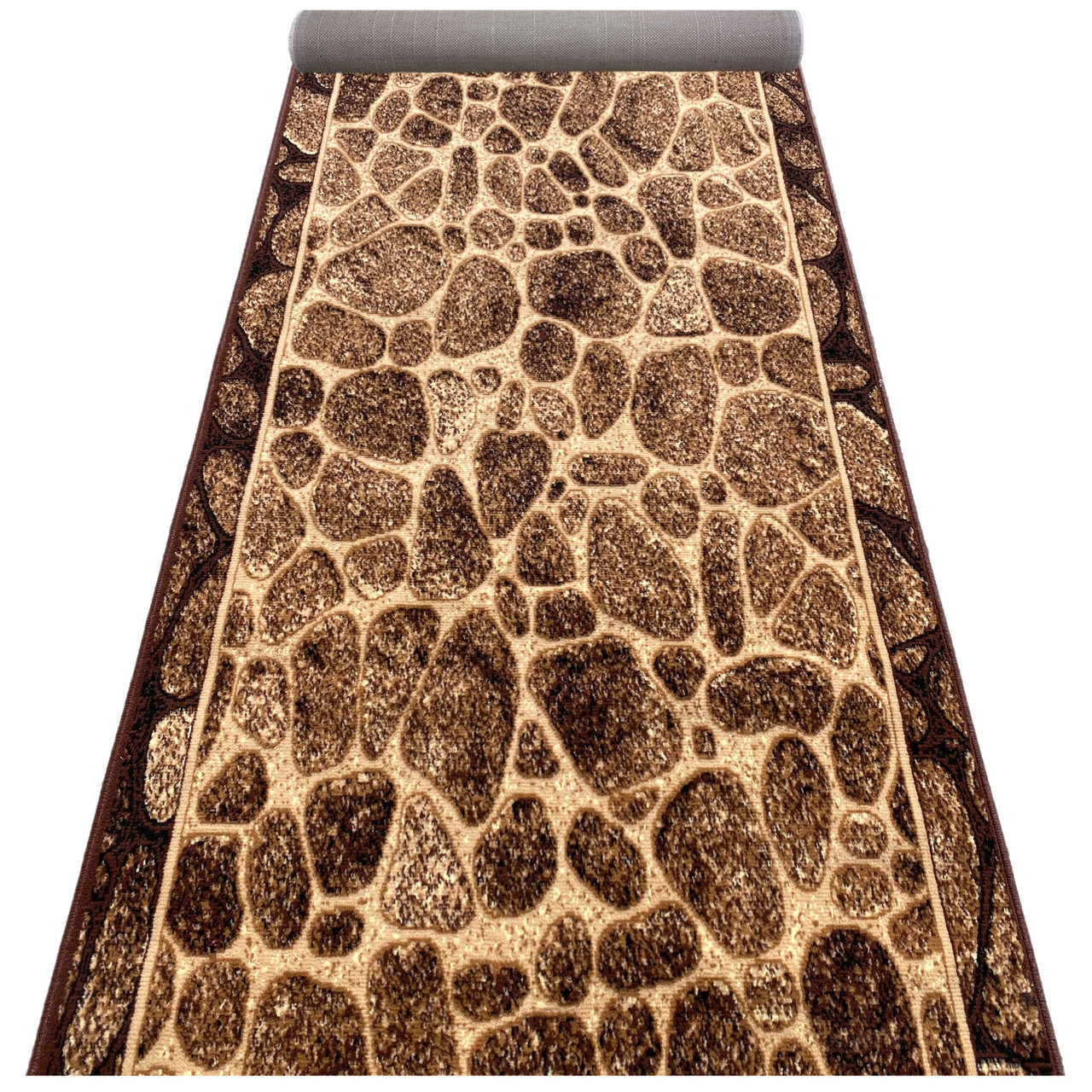 200 см Килимова доріжка Gold 307/12 Karat carpet на підлогу, малюнок камні