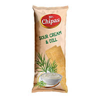 Чипсы Mr. Chipas Sour Cream and Dill, сметана и укроп, 75г, 20 шт/ящ