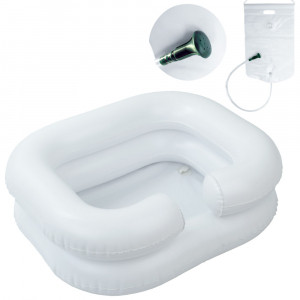 Ванночка надувна для миття голови (ПВХ) + резервуар для води + трубка з лійкою