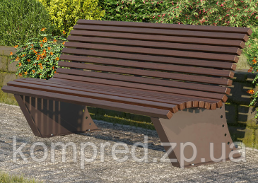Лава паркова оцинкована зі спинкою Роялта 1,8м, фото 1