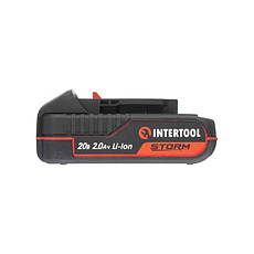 Акумулятор 20 В, Li-ion, 2.0 Аг, індикатор рівня заряду INTERTOOL WT-0340, фото 3