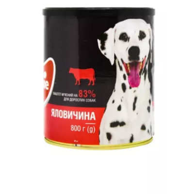 Вологий корм Carnie (Карні) для собак усіх порід паштет м'ясний з яловичиною 800 г