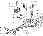 Термостат на Fiat Ducato 230, Peugeot Boxer, Citroen Jumper (1994-2002) 1.9D (1905)/2.0HDi, 9616090180, 133823, фото 6