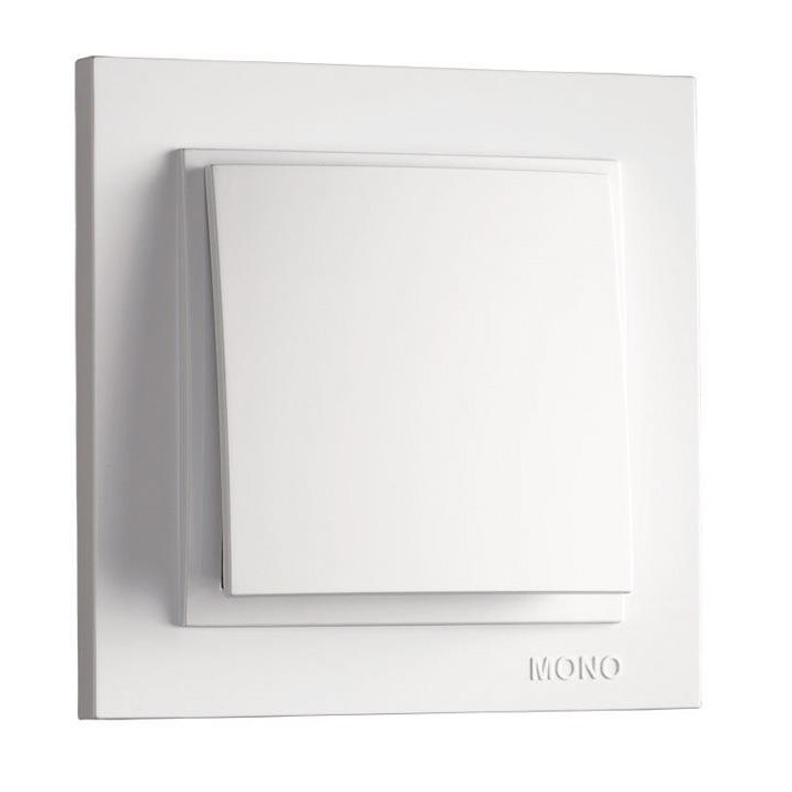 Вимикач 1 клав. DESPINA  БІЛИЙ (арт. 102-190025-100), фото 1