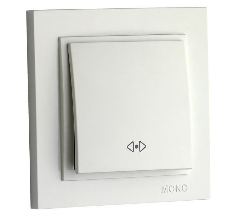 Вимикач 1 клав. проміжний DESPINA БІЛИЙ (арт. 102-190025-112), фото 1