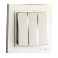 Вимикач 3 клав. DESPINA  БІЛИЙ (арт. 102-190022-114)