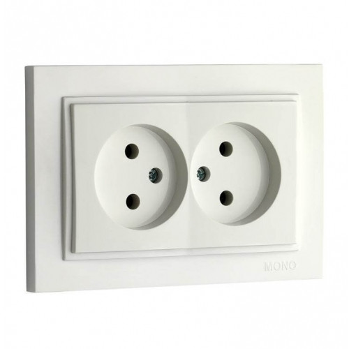 Розетка 2-а б/з  DESPINA  БІЛИЙ (арт. 102-190005-121), фото 1