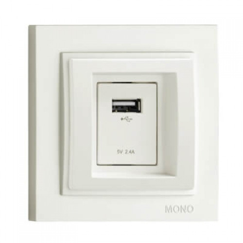 Розетка USB з зарядкою DESPINA  БІЛИЙ (арт. 102-190005-177), фото 1