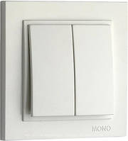 Вимикач 2 клав.  DESPINA  СЛОНОВА КІСТКА (арт. 102-010025-102)