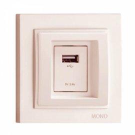 Розетка USB з зарядкою  DESPINA  СЛОНОВА КІСТКА (арт. 102-010005-177), фото 1