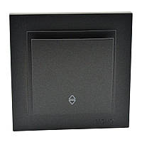 Вимикач 1 клав. прохідний DESPINA  ДИМЧАСТИЙ (ГРАФІТ) (арт. 102-202025-109)