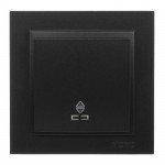 Вимикач 1 клав. прохідний з підсвіткою DESPINA  ДИМЧАСТИЙ (ГРАФІТ) (арт. 102-202025-110)