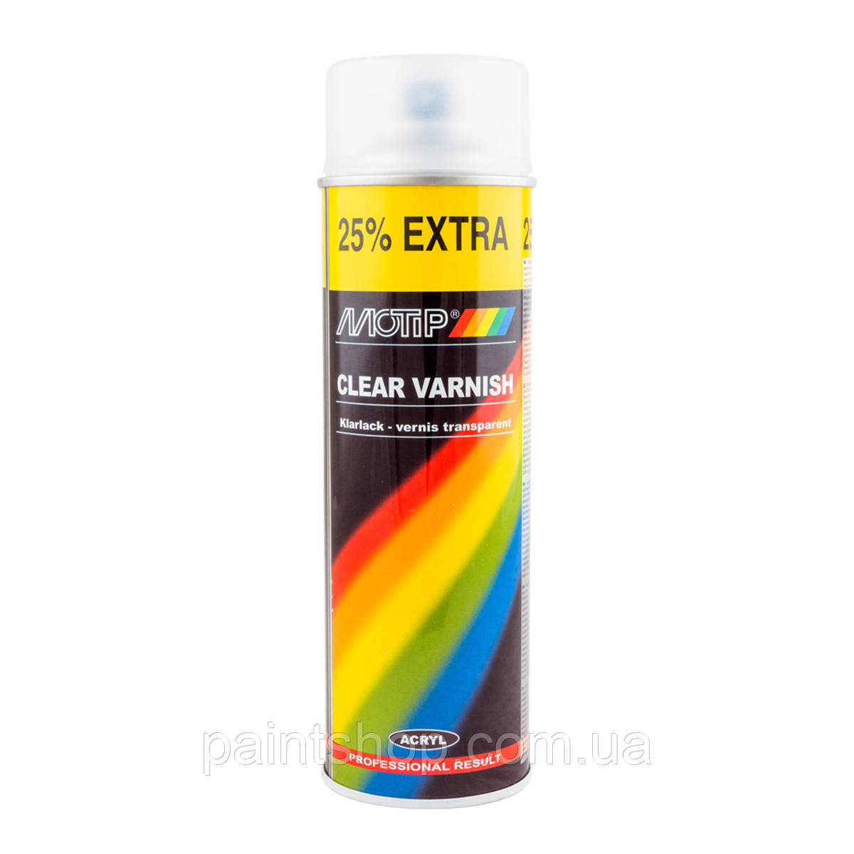 Лак аерозольний акриловий Motip Clear Varnish матовий 500 мл, фото 1