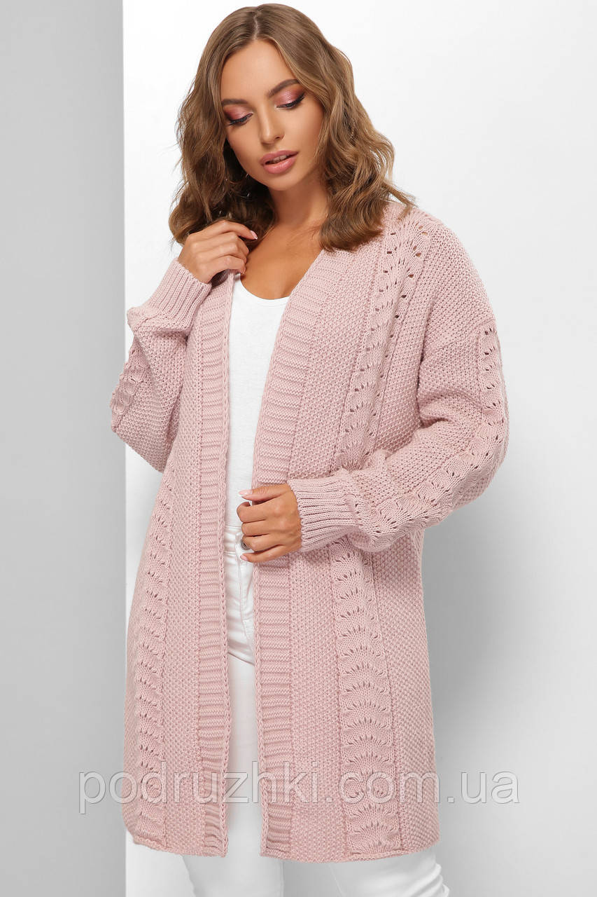 Кардиган Женский вязаный без застежки Много расцветок Размер ...