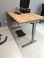 Conset (Данія) 37-129 (Чорний/ Білий/ Сірий): Офісний стіл для роботи сидячи-стоячи (підходить для високих і
