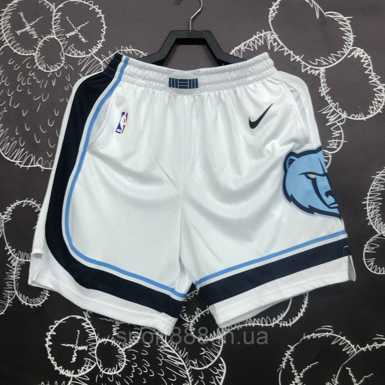 Білі шорти Мемфіс Гризлес Memphis Grizzlies NBA Nike Swingman