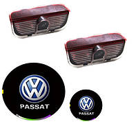 Штатная Led подсветка двери с логотипом Volkswagen Passat Фольксваген Пассат комплект поставки 2 шт.