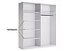 Шафа 4д 183см Белладжіо Білий глянець Миро-Марк, фото 3