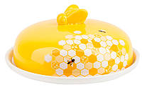 Блюдо керамічне для млинців 23 см з кришкою Honey