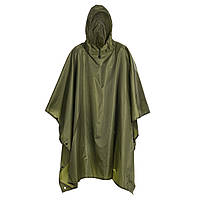 Тактическое Пончо дождевик Badger Outdoor Rain Poncho Ripstop 140 см x 211 см Olive