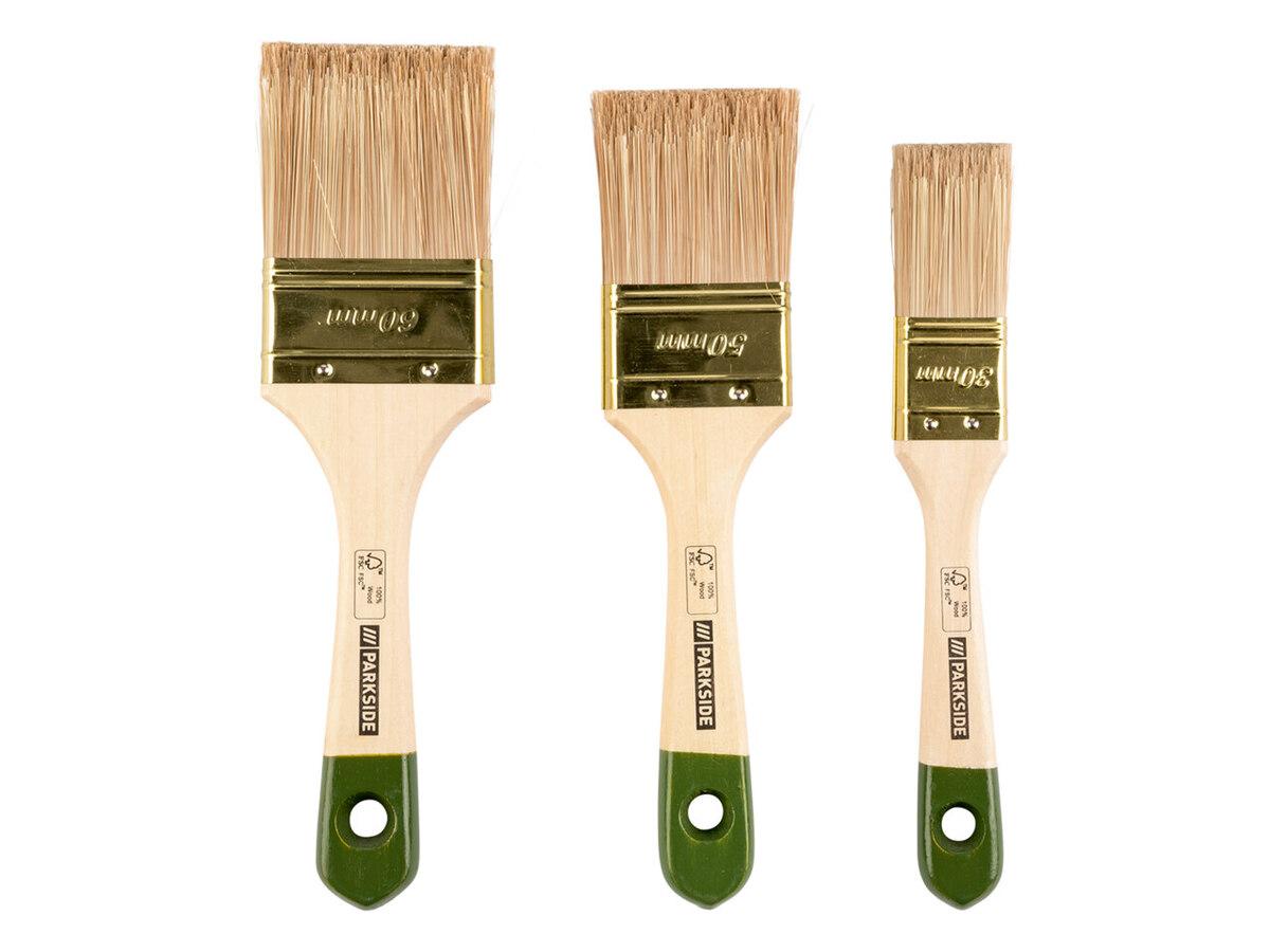 Малярні пензлі 3 шт (30/50/60мм) PARKSIDE, малярні кисті для фарби, фото 1