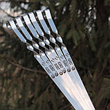 Комплект з 6 шампурів з металевими ручками з однаковим гравіюванням в коробці, фото 2