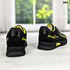 Кросівки підліткові для хлопчика чорні з жовтим Paliament 1803, фото 8