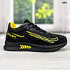 Кросівки підліткові для хлопчика чорні з жовтим Paliament 1803, фото 10