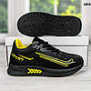 Кросівки підліткові для хлопчика чорні з жовтим Paliament 1803, фото 6