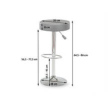 Барний стілець Just Sit Imago Porto до 100 кілограмів. Білий барний стілець, фото 5