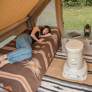 Плед Naturehike Outdoor Warm Geometric Carpet Woolt NH20FS036, поліестр/вовна, коричневий