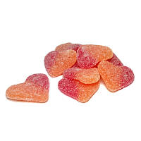 Персиковые сердца в сахаре желейные конфеты Dulce Plus Испания 1 кг