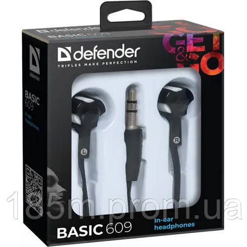 Навушники DEFENDER Basic-609 black white - фото 2 - id-p1670206802