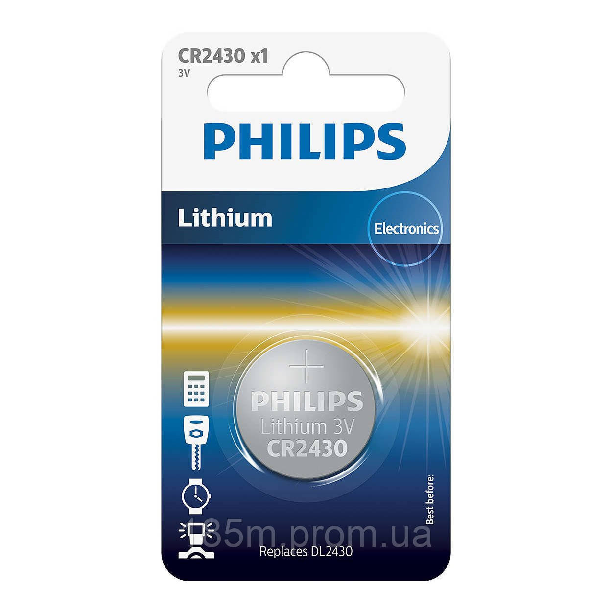 Батарейка PHILIPS Lithium CR2430 1bl - фото 1 - id-p1670207593