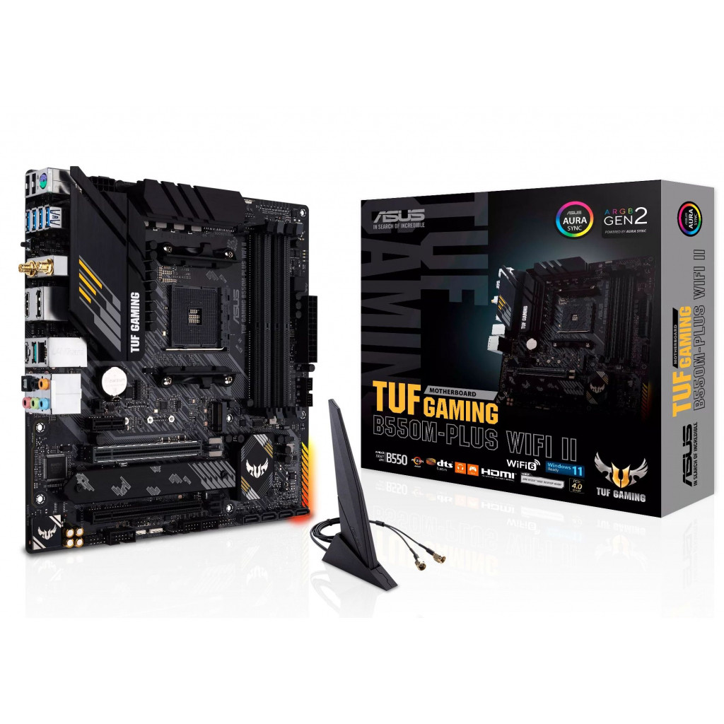Материнська плата TUF GAMING B550M-PLUS WIFI II AM4 DDR 4 1xHDMI, 1xDisplayPort 2 4 Wi-Fi micro ATX