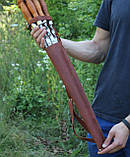 Шкіряний чохол для шампурів 620 мм (великий) коричневий, фото 3