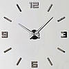 Настінний годинник 3D Великий "Instant" — 3D-годинник самоклеючий з дзеркальним ефектом, діаметр 60-130 см, стрілки 31/39 см, фото 2