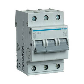 Автоматичний вимикач Hager 3p C-10A MC310A