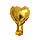 Куля фольгована "Серце Золото". Розмір: 5"(12,5см). Пр-во: Китай, фото 4