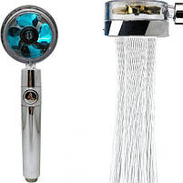Турбо лейкемія обертання 360 градусів TURBOCHARGED SHOWER HEAD Водозберігаюча насадка для душ з вентилятором, фото 3