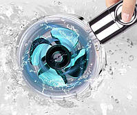 Турбо лейкемія обертання 360 градусів TURBOCHARGED SHOWER HEAD Водозберігаюча насадка для душ з вентилятором, фото 4
