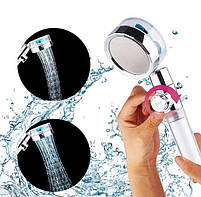 Турбо лейкемія обертання 360 градусів TURBOCHARGED SHOWER HEAD Водозберігаюча насадка для душ з вентилятором, фото 5