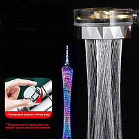 Турбо лейкемія обертання 360 градусів TURBOCHARGED SHOWER HEAD Водозберігаюча насадка для душ з вентилятором, фото 7