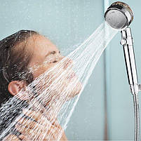 Турбо лейкемія обертання 360 градусів TURBOCHARGED SHOWER HEAD Водозберігаюча насадка для душ з вентилятором, фото 10