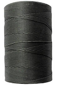 Нитка універсальна плоска вощена для ручного шиття підошви, взуття, шкіри Coats 1,0мм 500м. Темно сірий 00004