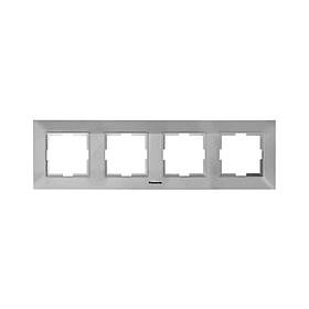 Рамка Panasonic Arkedia Slim срібна четвірна горизонтальна WNTF08042SL-UA