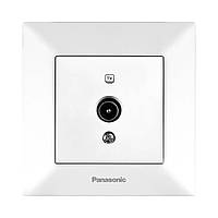 Розетка телевизионная Panasonic Arkedia Slim белая ТВ конечная WNTC04512WH-UA