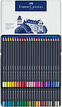 Набір кольорових олівців Faber-Castell Goldfaber 48 кольорів в металевій коробці, 114748, фото 2