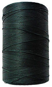 Нитка універсальна плоска вощена для ручного шиття підошви, взуття, шкіри Coats 1,0мм 500м. Зелений 01315