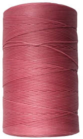 Нитка універсальна плоска вощена для ручного шиття підошви, взуття, шкіри Coats 1,0мм 500м. Рожевий 43666